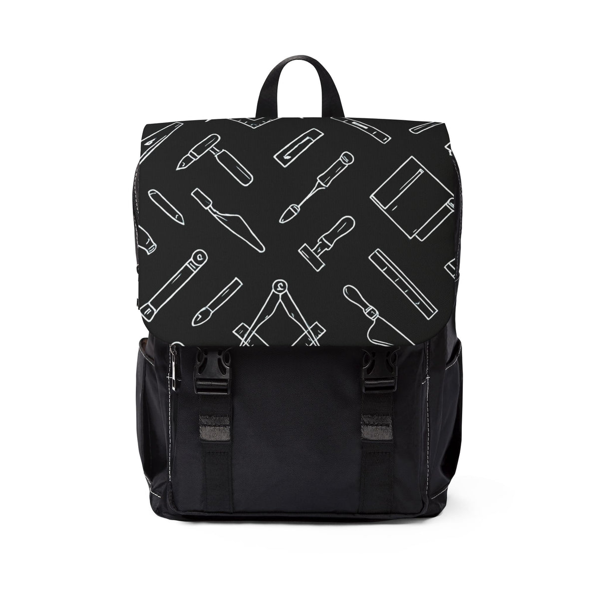 Master Mason Blue Lodge Backpack - Black with Masonic Tools - Bricks Masons