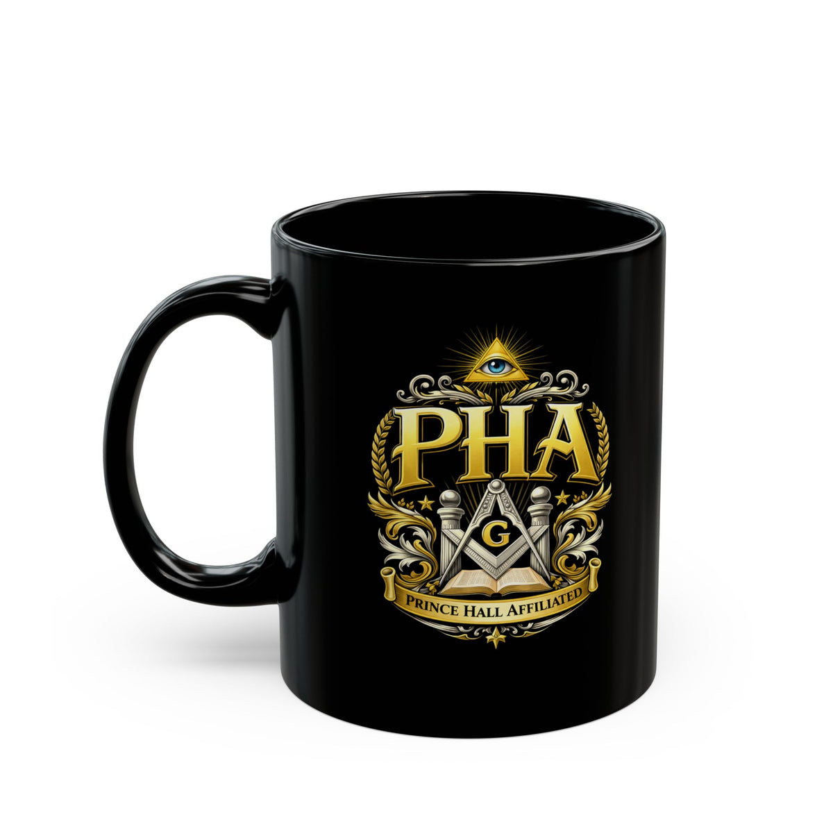 Taza de la Logia Azul de Maestro Masón - Escuadra y Compás afiliado a Prince Hall G y Ojo