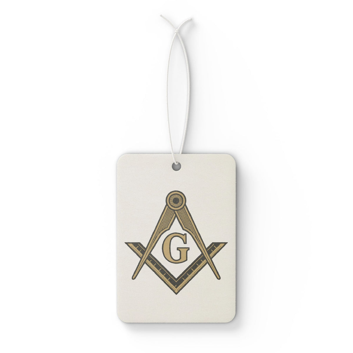 Master Mason Blue Lodge Car Air Freshener - Fresh Scent with Square & Compass G Emblem - Bricks Masons