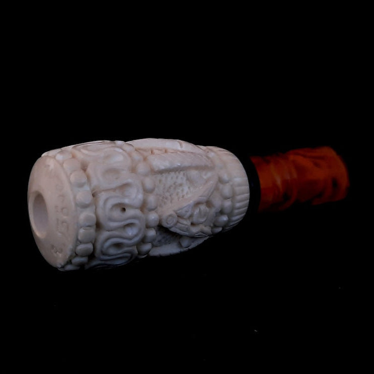 Master Mason Blue Lodge Cigarette Holder - Hand Carved - Bricks Masons