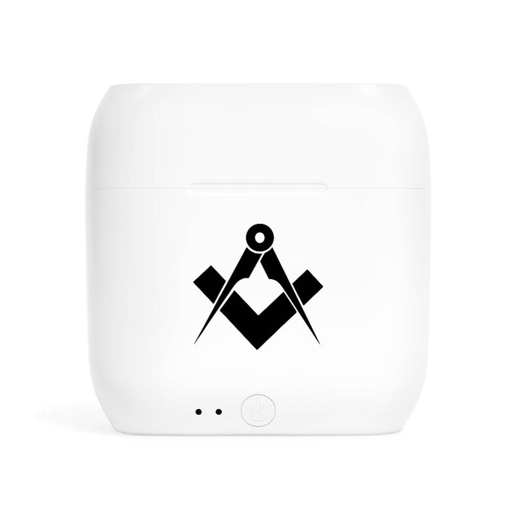 Master Mason Blue Lodge Earbud - Square & Compass Wireless - Bricks Masons
