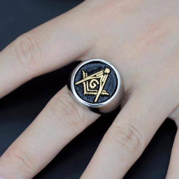 Master Mason Blue Lodge Ring - Classic Gold Silver - Bricks Masons