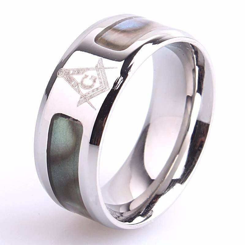 Master Mason Blue Lodge Ring - Le Baiser Spot Stainless Steel - Bricks Masons
