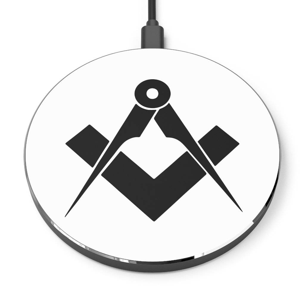 Master Mason Blue Lodge Wireless Charger - Square & Compass - Bricks Masons