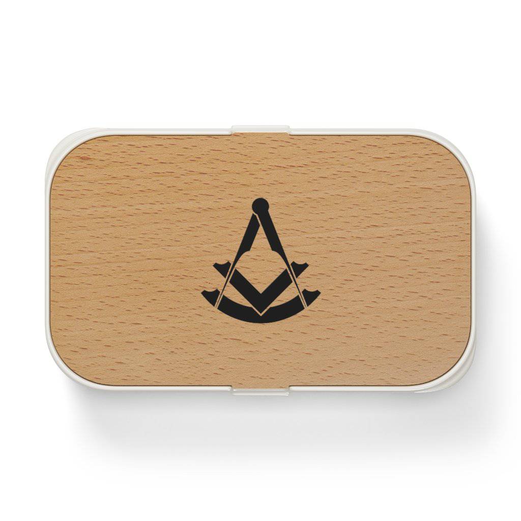 Past Master Blue Lodge Lunch Box - Wooden Lid - Bricks Masons