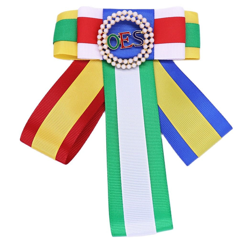 OES Bow Tie - With Brooch - Bricks Masons