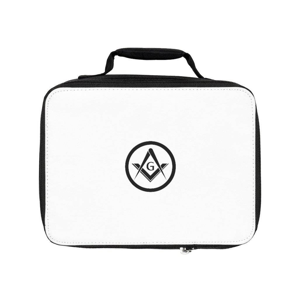 Master Mason Blue Lodge Lunch Bag - Square & Compass G in Black