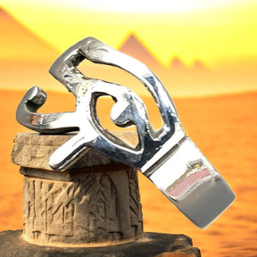 Egyptian Eye of Horus Ring in Silver 1.5 cm 4 g Art 1010 - Bricks Masons