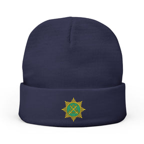 Knight Masons Beanie - Knit Embroidery Emblem - Bricks Masons