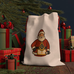 Master Mason Blue Lodge Gift Bag - S&C G Reusable Polyester Holiday Pouch - Bricks Masons