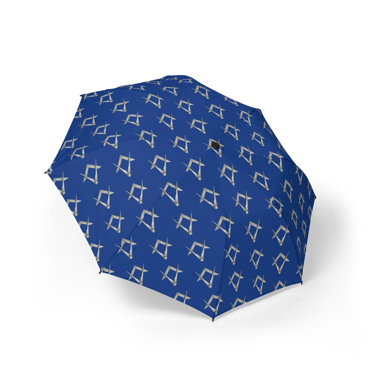 Master Mason Blue Lodge Umbrella - Blue with Silver Square & Compass Emblem - Bricks Masons
