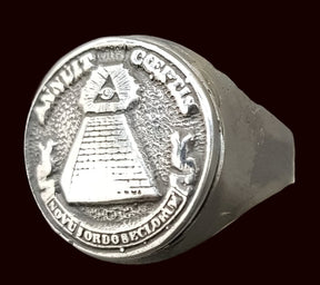 Masonic Ring with Eye in Silver 14.5 Gr 1.8 Cm Art 1069 - Bricks Masons