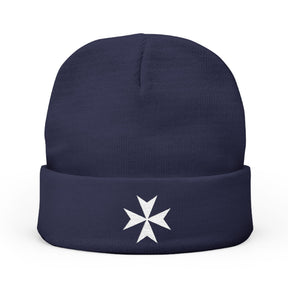 Order Of Saint Lazarus Beanie - Knit Embroidery Emblem Various Colors - Bricks Masons