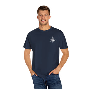 Master Mason Blue Lodge Canada Jurisdiction T-Shirt - Garment-Dyed Tee - Bricks Masons