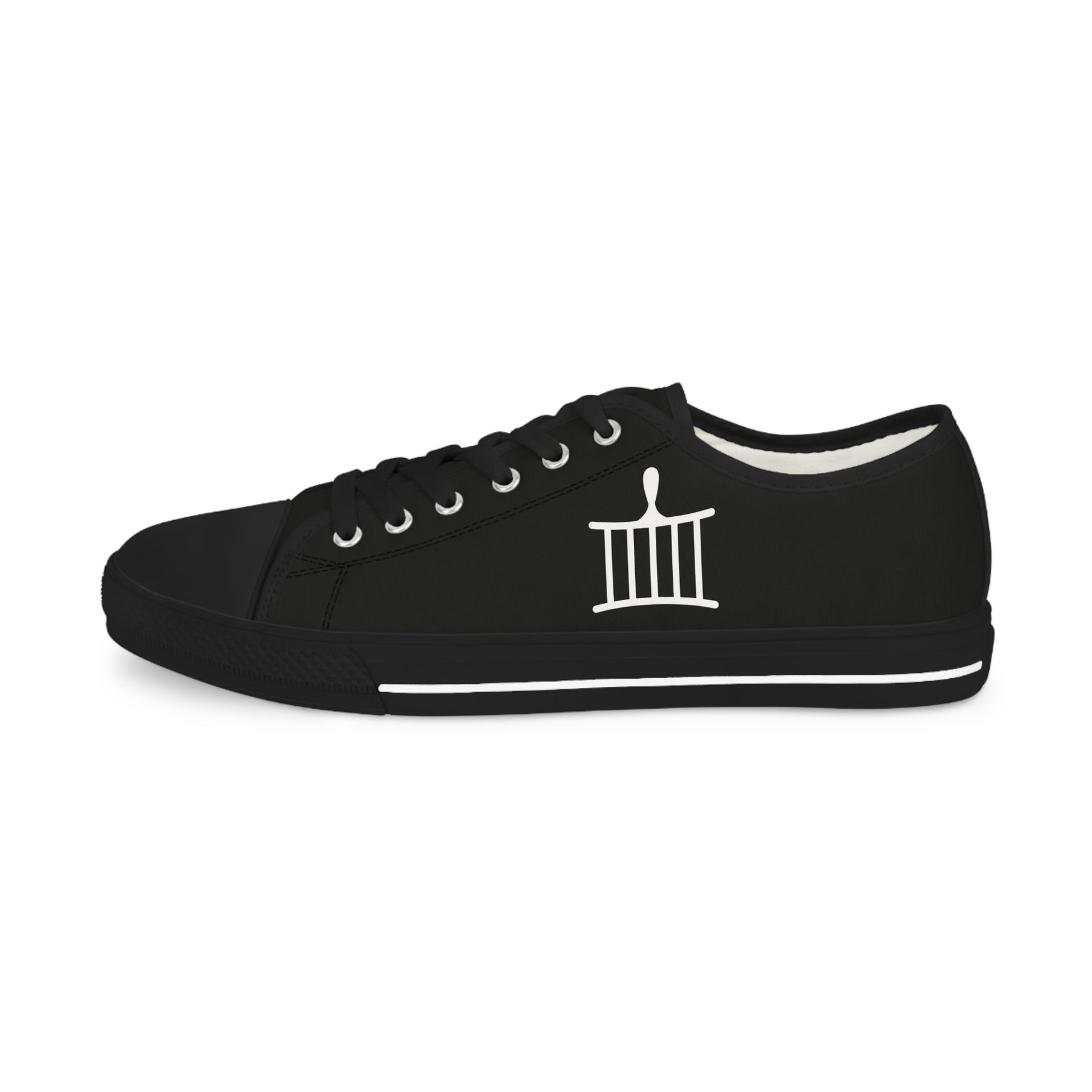 St. Lawrence the Martyr Sneaker - Low Top Sneaker Black & White - Bricks Masons