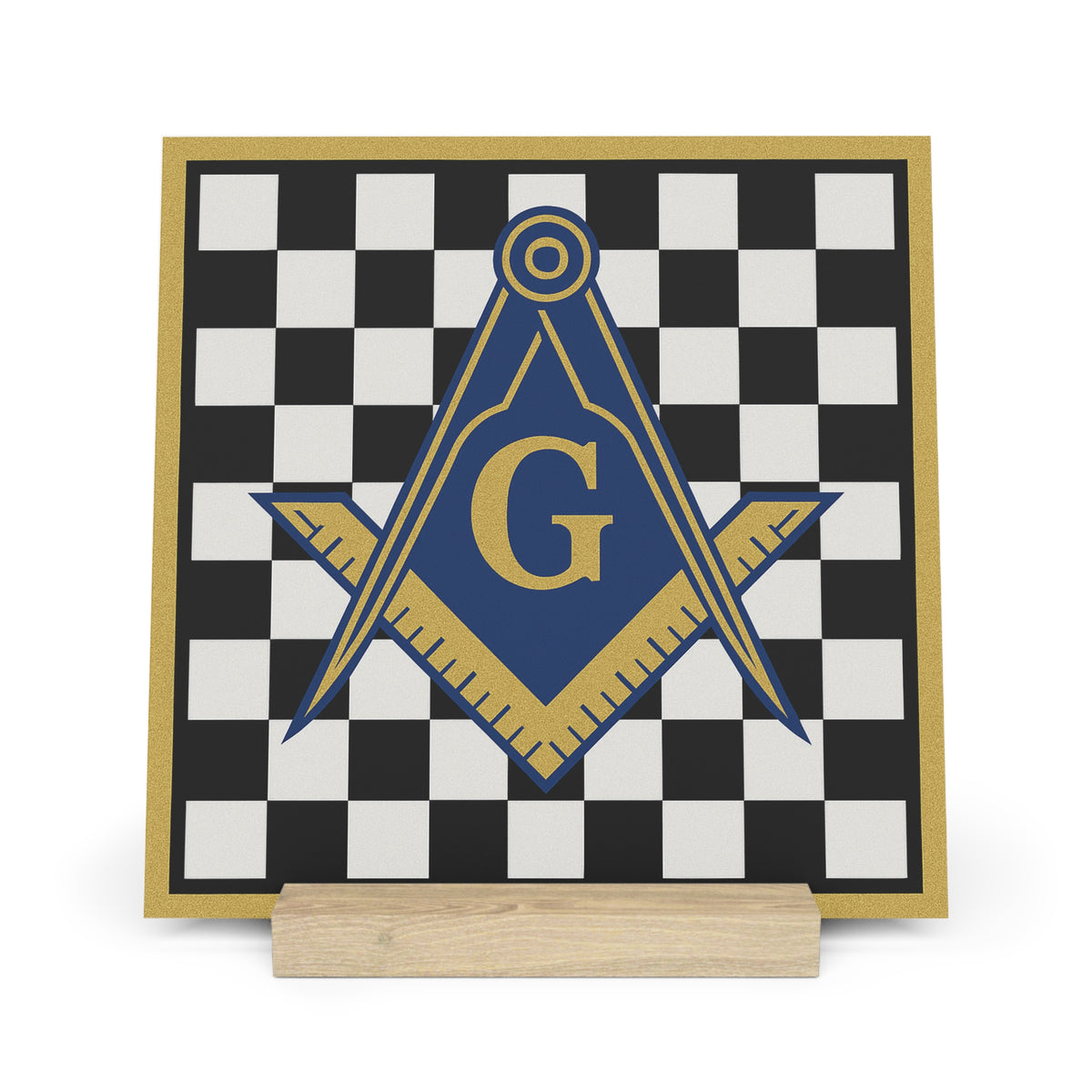 Master Mason Blue Lodge Gallery Board with Stand - Bricks Masons