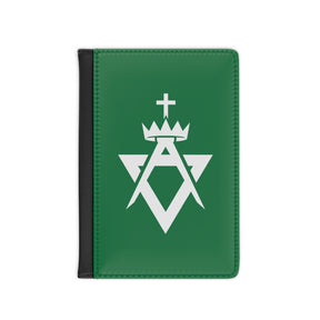 Allied Masonic Degrees Passport Cover - Green PU Leather - Bricks Masons