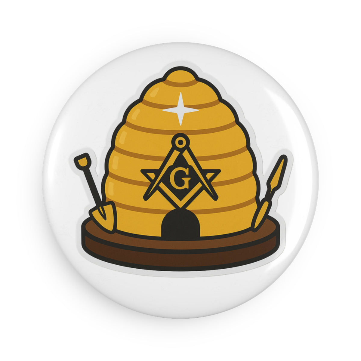 Master Mason Blue Lodge Magnet - Decorative Refrigerator - Bricks Masons