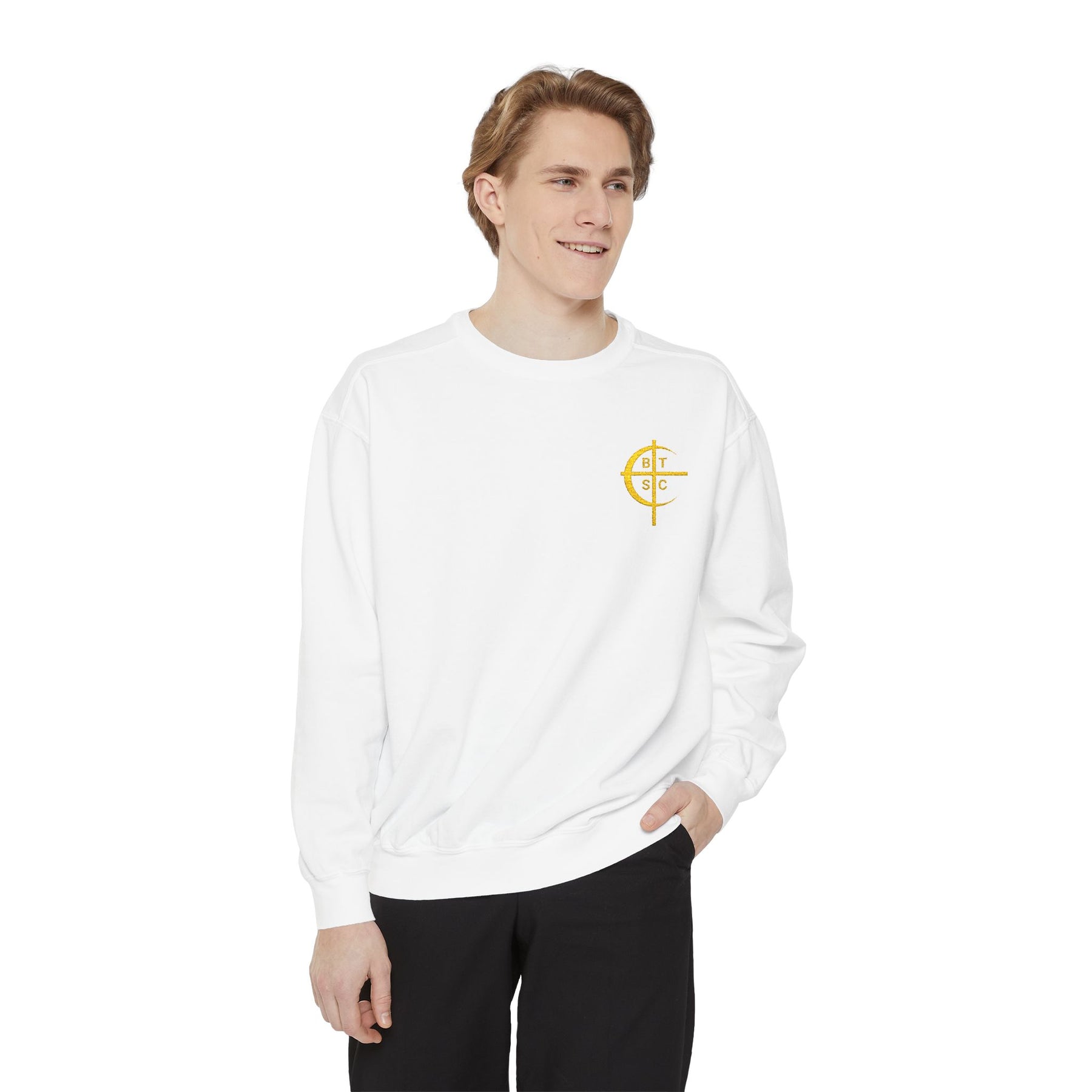 Council of Crusaders Sweatshirt - Embroidered Crusader Cross Chest Crest - Bricks Masons