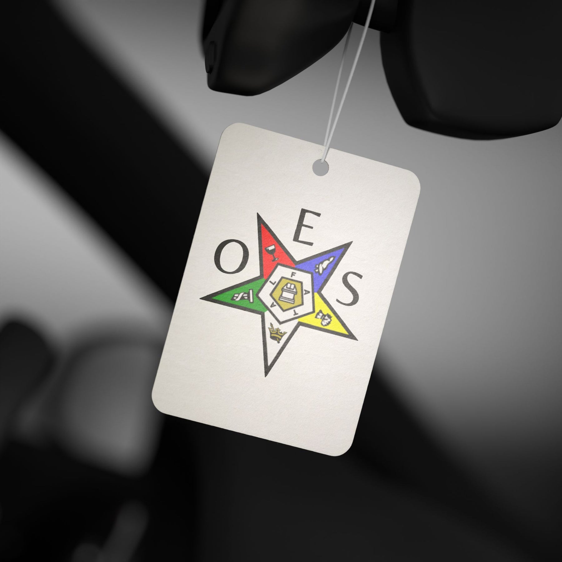 OES Car Air Freshener - Colorful Star with OES Lettering - Bricks Masons