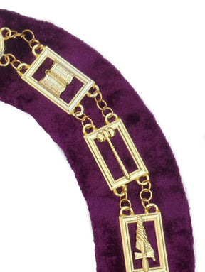 OES Chain Collar - Gold Plated on Purple Velvet