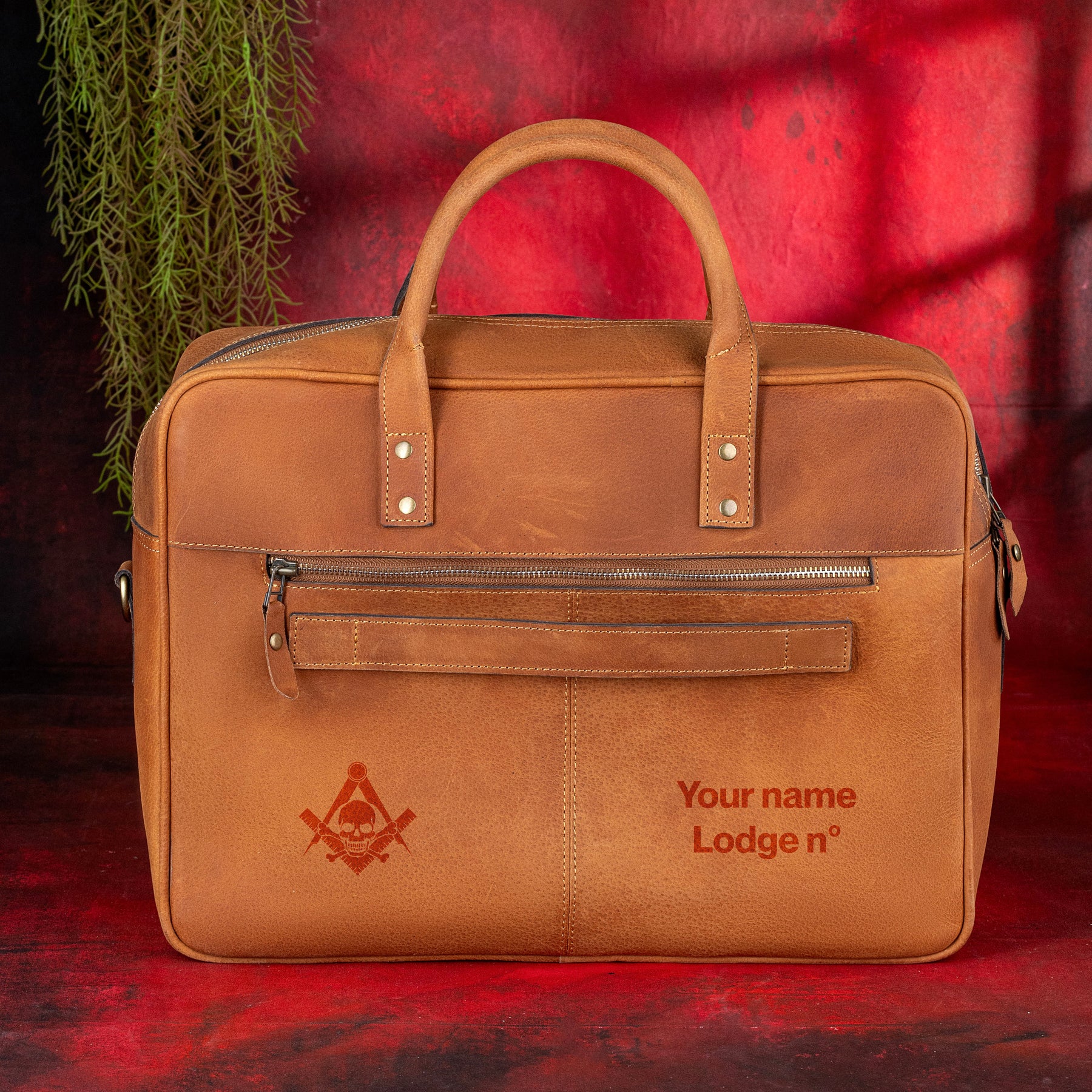 Widows Sons Briefcase - Brown Leather - Bricks Masons