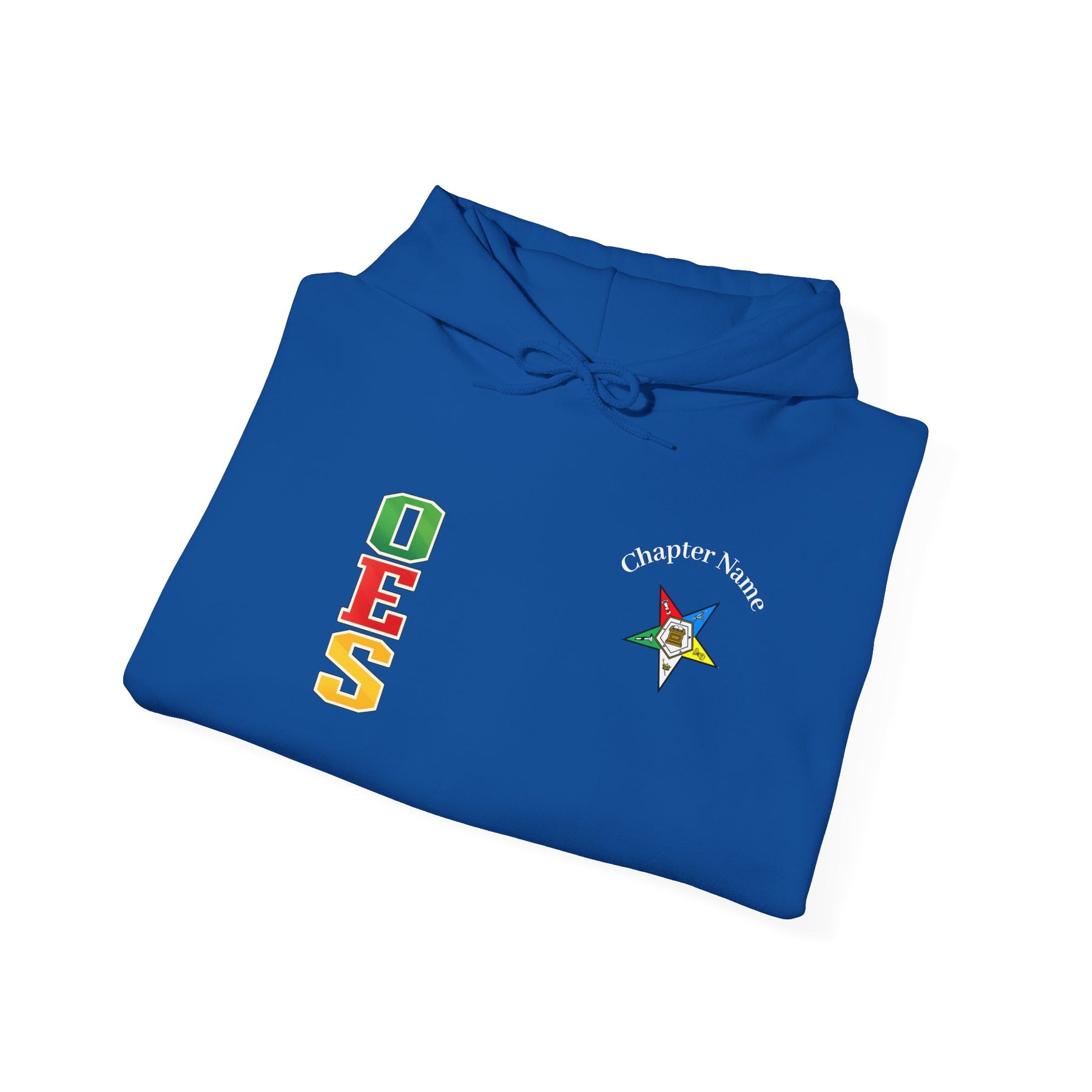 OES Hoodie - Colorful Eastern Star & Initials with Personalization - Bricks Masons