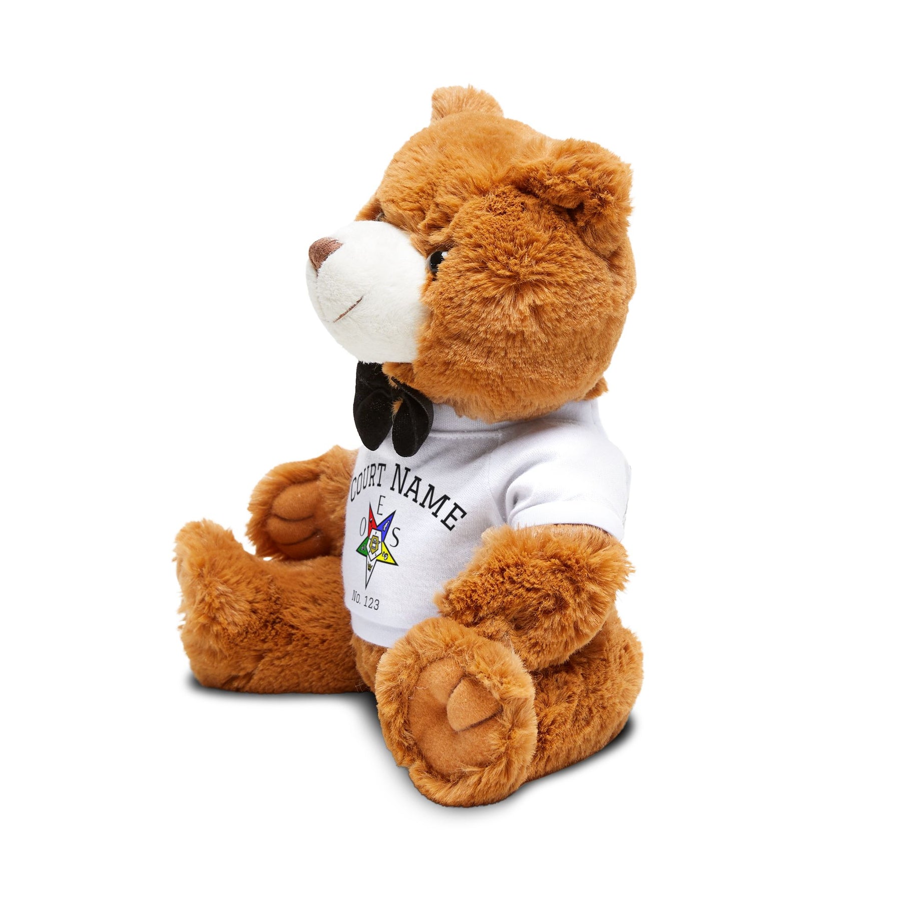 OES Teddy Bear - Personalized Plushie Court Name & Number - Bricks Masons