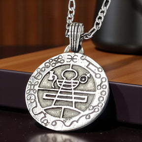 King Solomon's Secret Seal Pendant 3 cm 9.5 g in Silver Art 1431 - Bricks Masons
