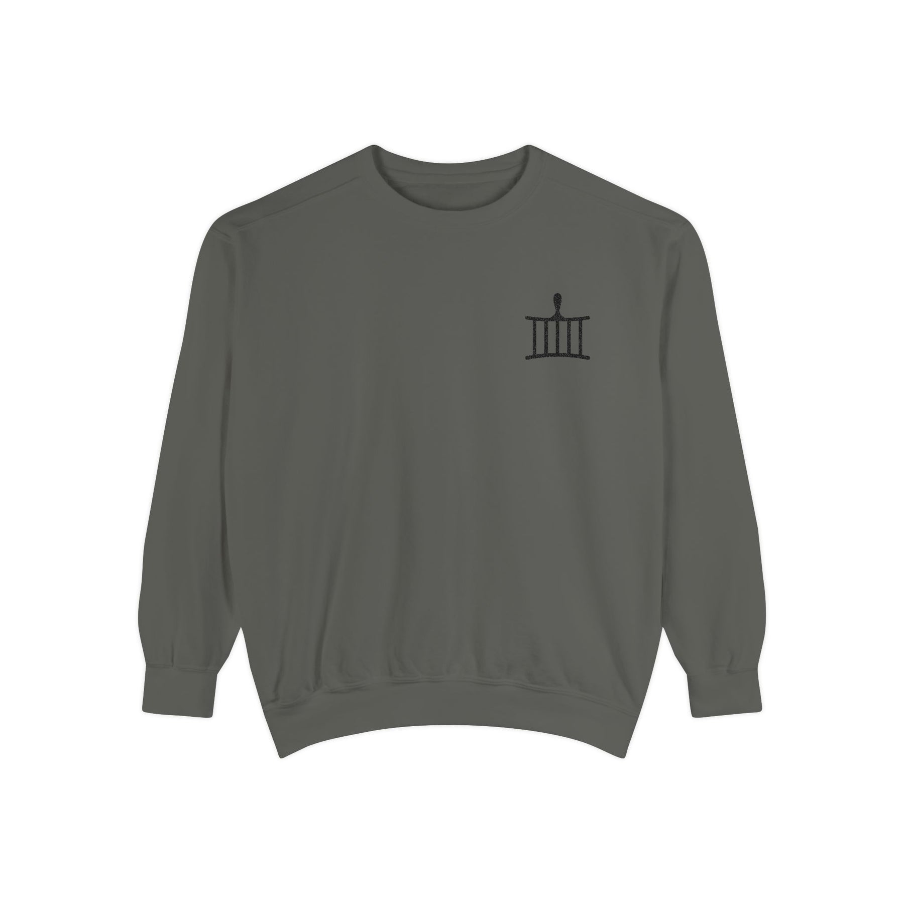 St. Lawrence The Martyr Sweatshirt - Embroidered Black Emblem - Bricks Masons
