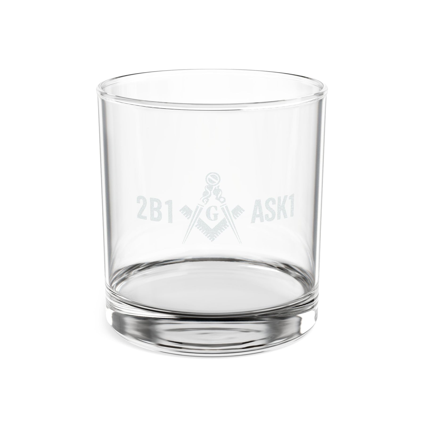 Vaso de whisky de la Logia Azul de Maestro Masón - 2B1ASK1 Escuadra y compás G