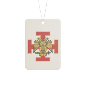 33rd Degree Scottish Rite Car Air Freshener - Red Cross with Double Headed Eagle - Bricks Masons