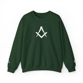 Master Mason Blue Lodge Sweatshirt - Crewneck Square & Compass Embroidery - Bricks Masons