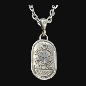 Egyptian Scarab Pendant in Silver 3 x 1.5 cm 6 g Art 1494 - Bricks Masons