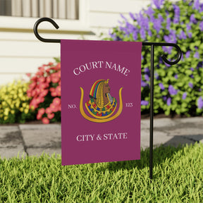 DOI Yard Flag - Colorful Personalized Printed Poly Poplin - Bricks Masons