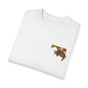 Master Mason Blue Lodge T-Shirt - Garment-Dyed Maryland Mason - Bricks Masons