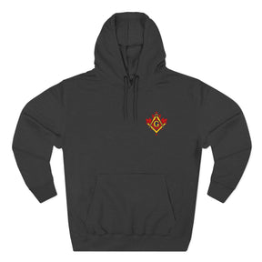 Master Mason Blue Lodge Canada Jurisdiction Hoodie - Stitched Insignia Detail - Bricks Masons