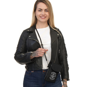 Master Mason Blue Lodge Cell Phone Wallet - Masonic Explorer Microfiber Black Leather - Bricks Masons