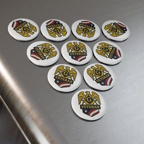 Master Mason Blue Lodge Magnet - Decorative Refrigerator - Bricks Masons