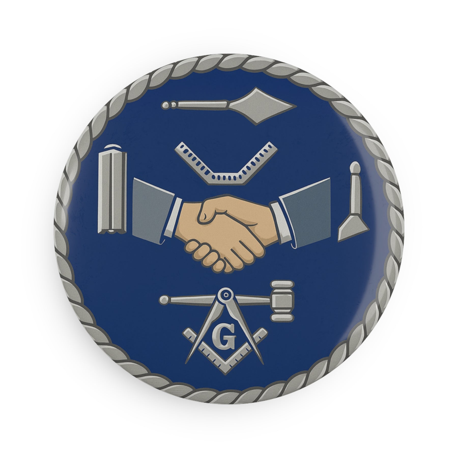 Master Mason Blue Lodge Magnet - Decorative Refrigerator - Bricks Masons