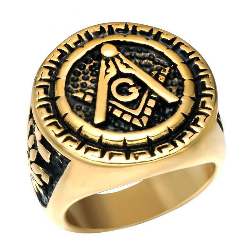16th Degree Scottish Rite Ring - Round Rose Croix [Multiple Colors] - Bricks Masons