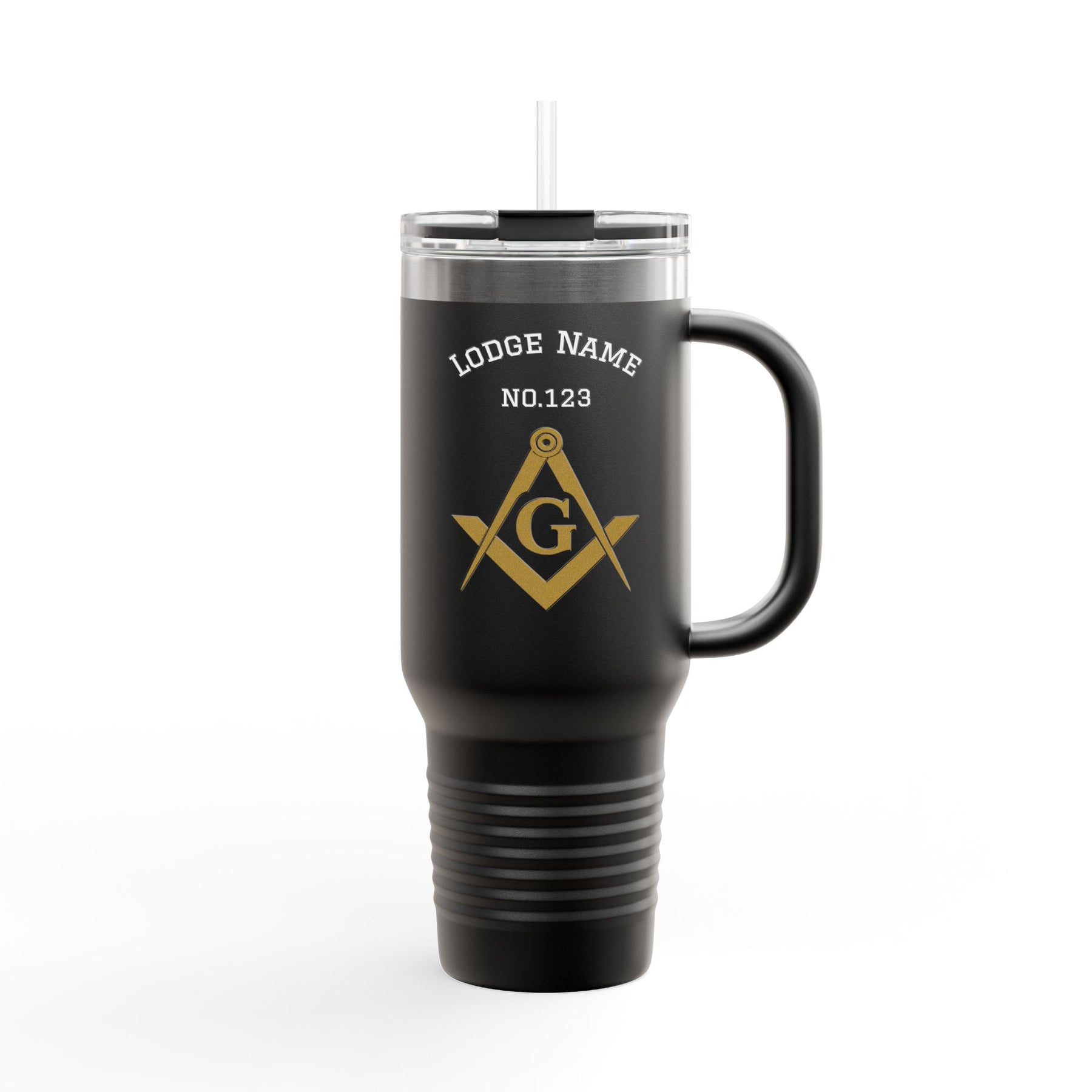Master Mason Blue Lodge Ringneck Tumbler - Stainless Steel Gold S&C Customizable - Bricks Masons