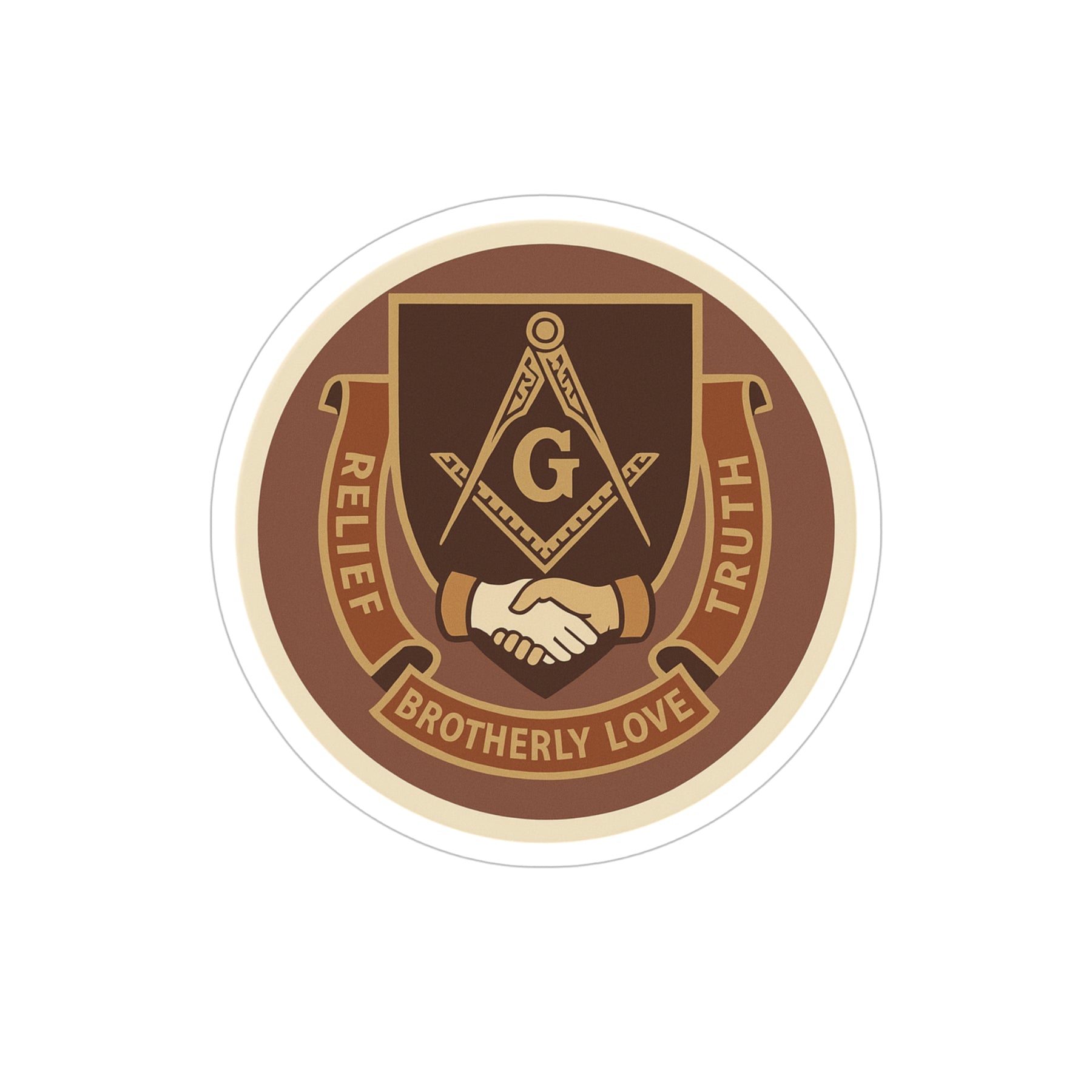 Master Mason Blue Lodge Sticker Decal - Brotherly Love Water Resistant Vinyl - Bricks Masons