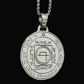 Solomon's Fifth Pentacle Pendant, consecrated to the Sun, Silver, 3 cm, 14 g, Art. 1733 - Bricks Masons
