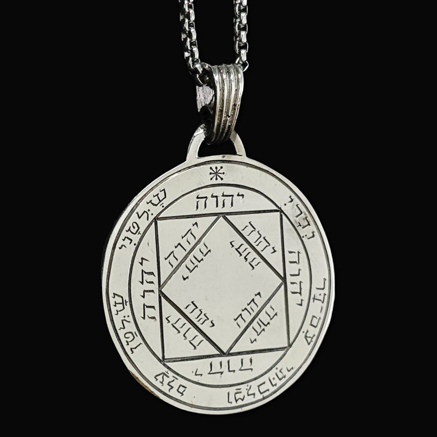 Solomon's Fifth Pentacle Pendant, consecrated to the Sun, Silver, 3 cm, 14 g, Art. 1733 - Bricks Masons
