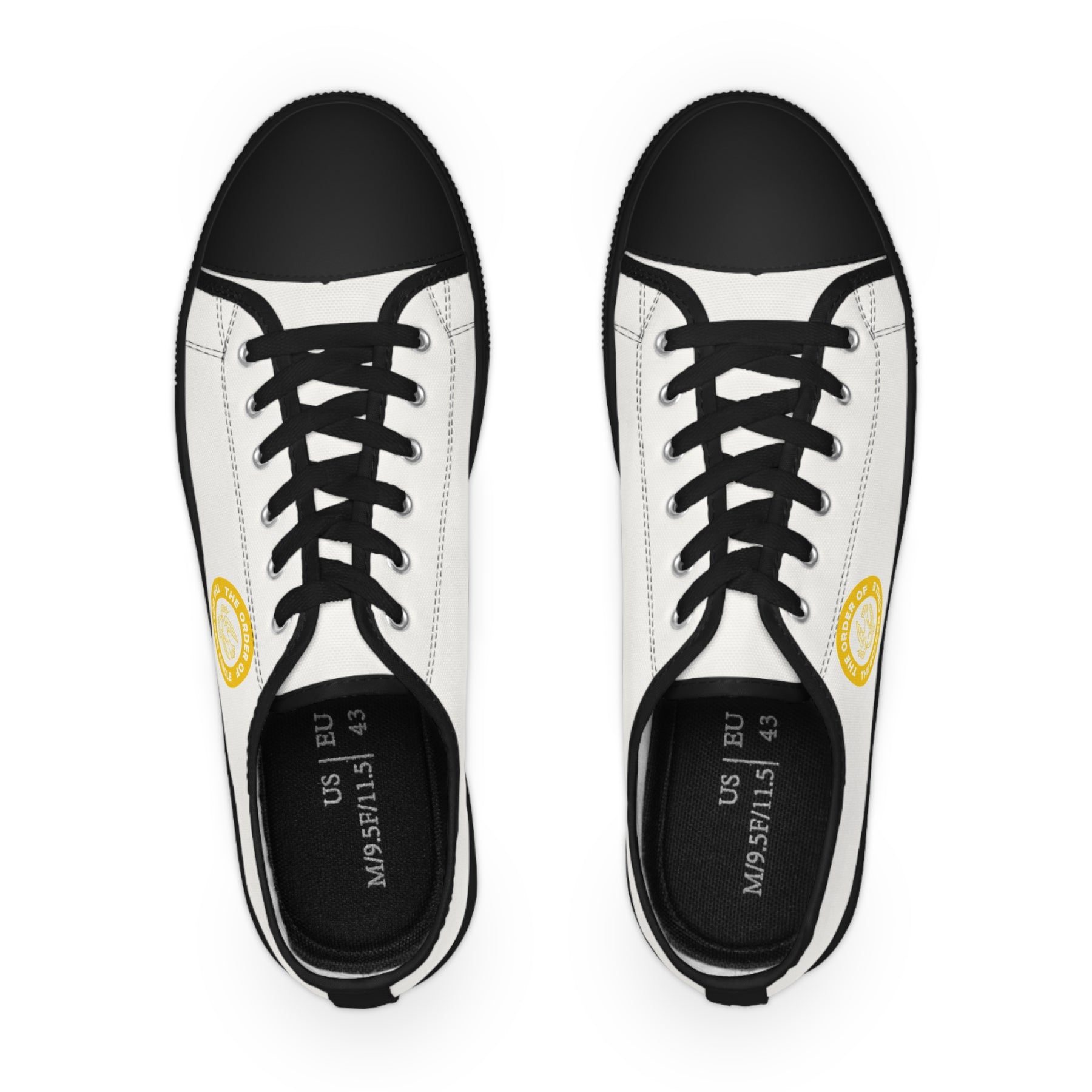 Order of the Golden Circle Sneaker - Low Top Sneaker Black & White - Bricks Masons