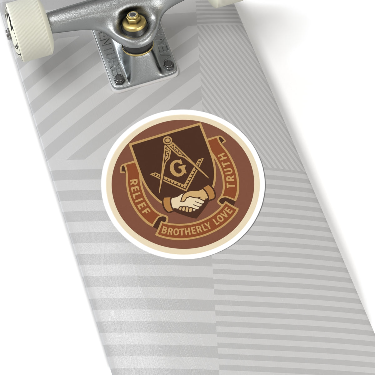 Master Mason Blue Lodge Sticker Decal - Kiss-Cut Brotherly Love - Bricks Masons