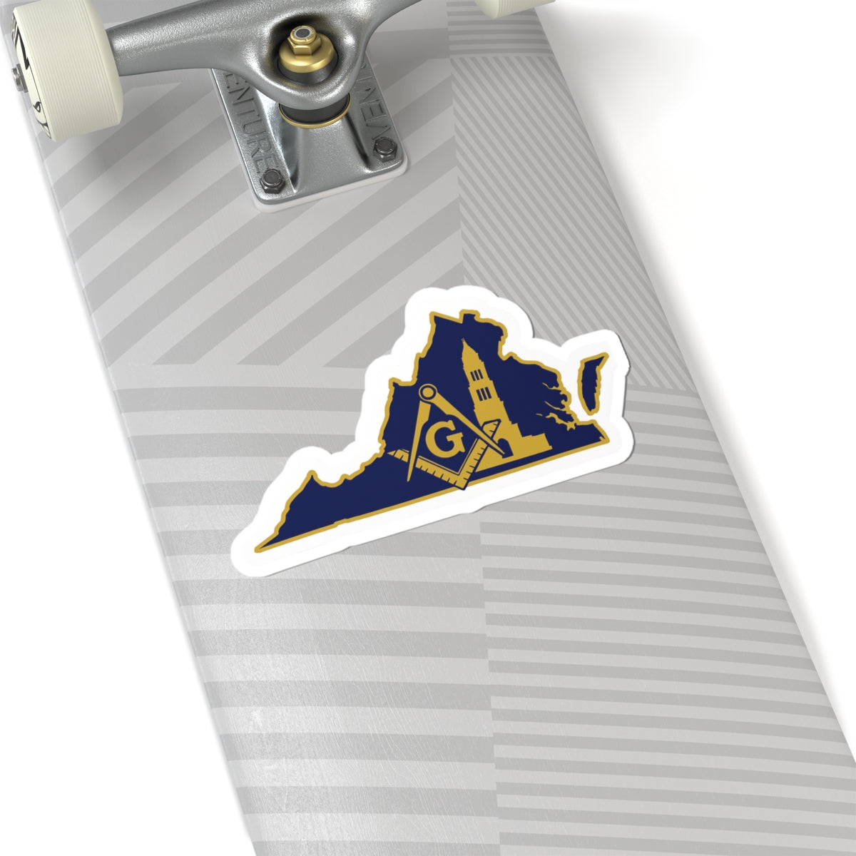 Master Mason Blue Lodge Sticker Decal - Kiss-Cut Virginia George Washington - Bricks Masons