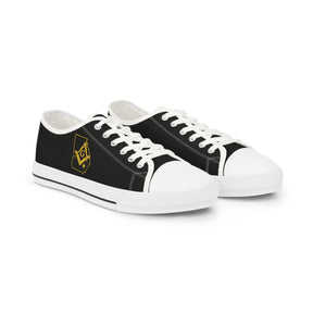 Master Mason Blue Lodge Sneaker - Low Top Sneaker Black & White Georgia Map Mason - Bricks Masons