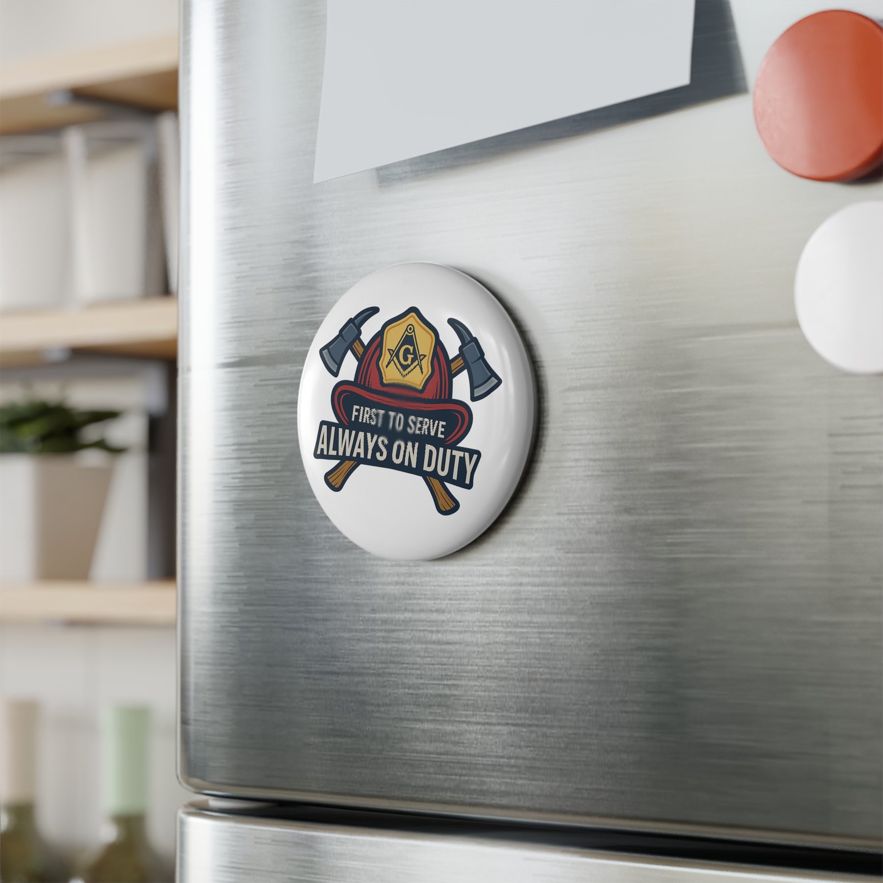 Master Mason Blue Lodge Magnet - Decorative Refrigerator - Bricks Masons